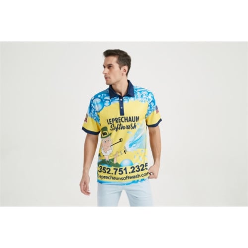Unisex 75D Pique Sublimation Full Color Polo Shirt