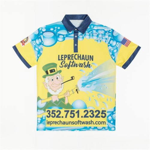 Unisex 75D Pique Sublimation Full Color Polo Shirt