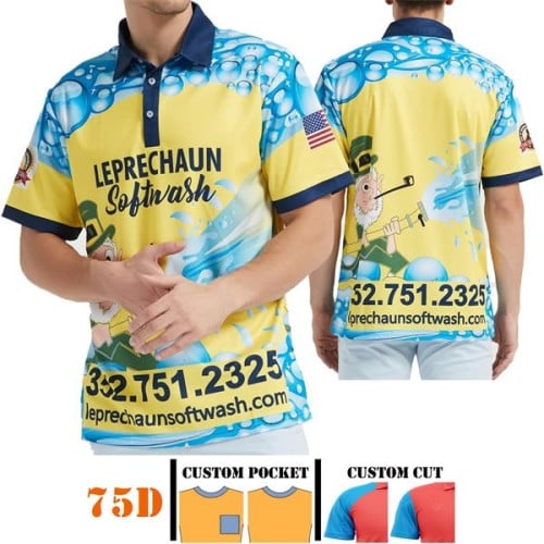 Unisex 75D Pique Sublimation Full Color Polo Shirt