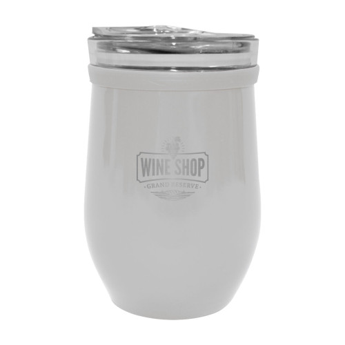 8 Oz. Glass And Stainless Steel Wine Tumbler