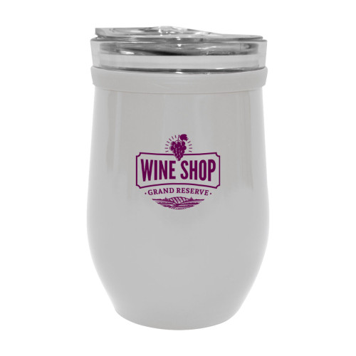8 Oz. Glass And Stainless Steel Wine Tumbler