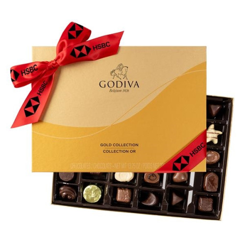 Godiva Ballotin Gold 36 Piece Assortment Box