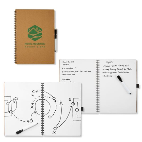Brainstorm Dry Erase Notebook & Marker 7.75" x 10.5".