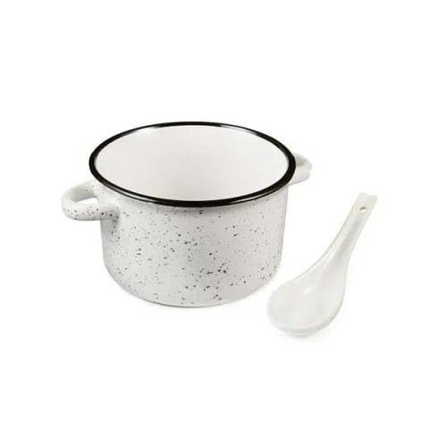 Campfire 20 oz Ceramic Soup Bowl With Spoon