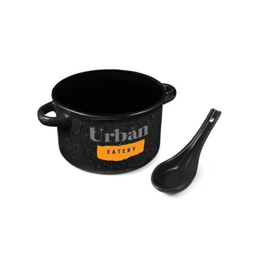 Campfire 20 oz Ceramic Soup Bowl With Spoon