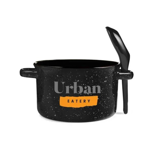 Campfire 20 oz Ceramic Soup Bowl With Spoon