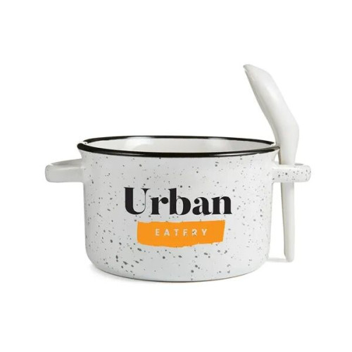 Campfire 20 oz Ceramic Soup Bowl With Spoon