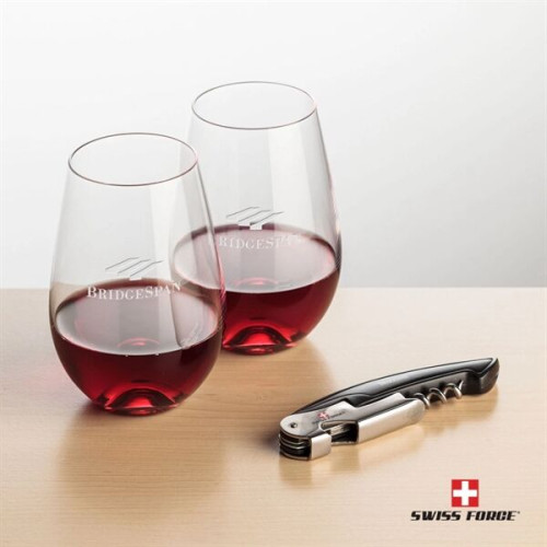 Swiss Force® Opener & 2 Boston Stemless