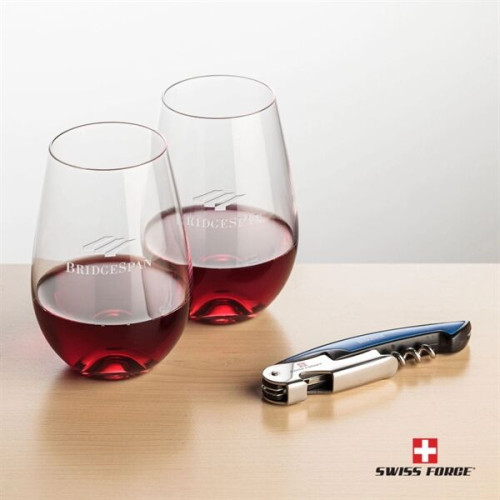 Swiss Force® Opener & 2 Boston Stemless