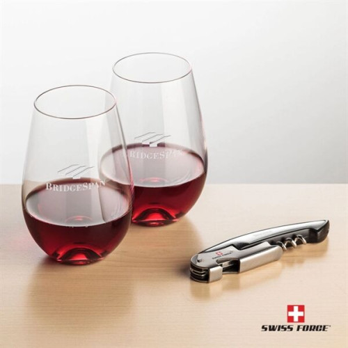Swiss Force® Opener & 2 Boston Stemless