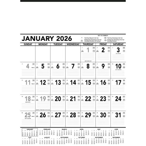 Triumph® Calendars Black & White Contractor Memo Calendar
