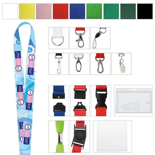 Universal Source® 3/4" Polyester 4 Color Lanyard
