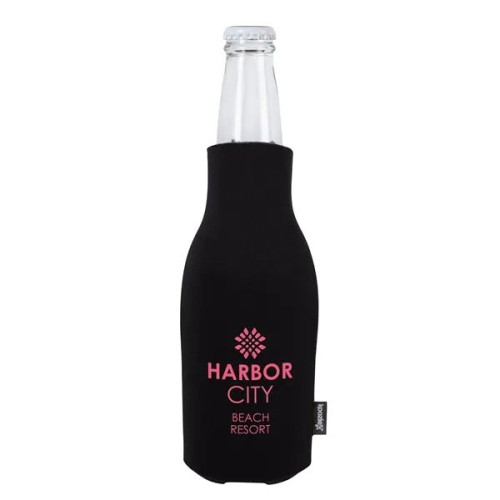 Koozie® Zip-Up Bottle Cooler with Opener
