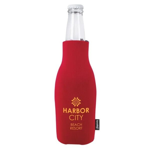 Koozie® Zip-Up Bottle Cooler with Opener