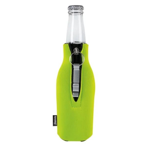 Koozie® Zip-Up Bottle Cooler with Opener