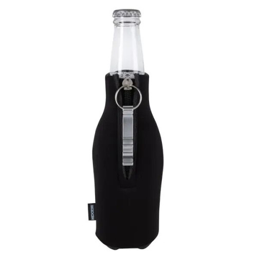 Koozie® Zip-Up Bottle Cooler with Opener
