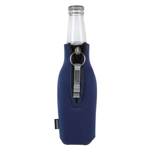 Koozie® Zip-Up Bottle Cooler with Opener