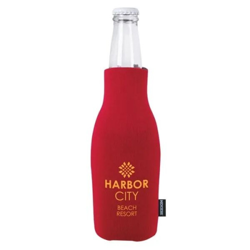 Koozie® Zip-Up Bottle Cooler with Opener