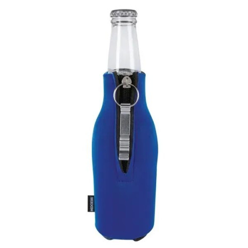Koozie® Zip-Up Bottle Cooler with Opener