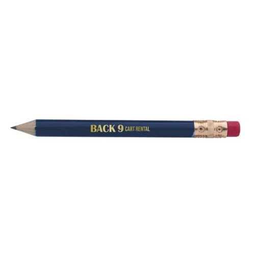 Round Golf Pencil with Eraser