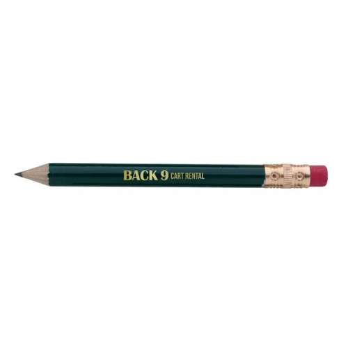 Round Golf Pencil with Eraser
