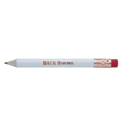 Round Golf Pencil with Eraser