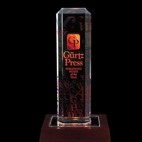 Vertical Highlight Award with Lighted Base