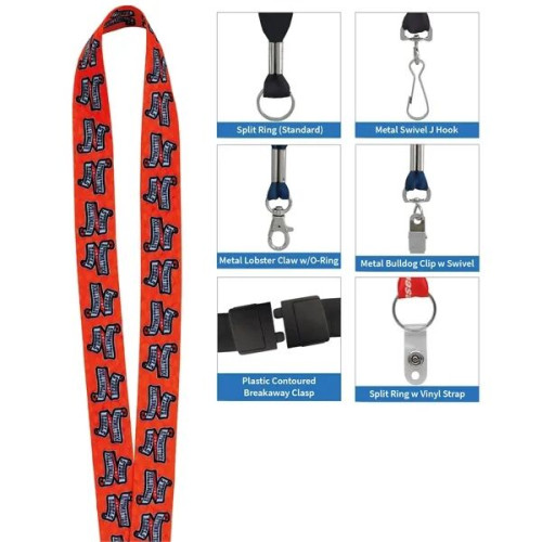 1" Fine-Print Lanyard