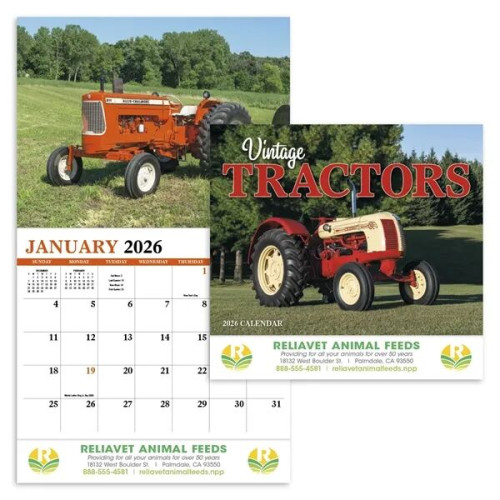 Vintage Tractors Appointment Calendar - Stapled