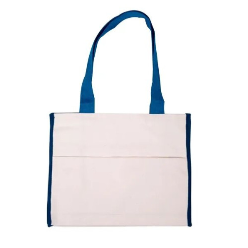 Cotton Gusset Accent Box Tote Bag