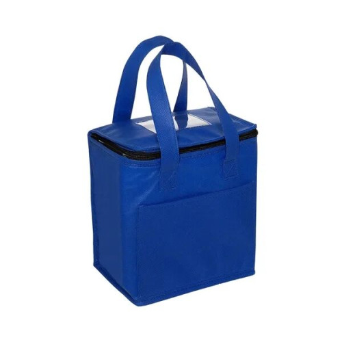 Non-Woven Cubic Lunch Cooler Bag With ID Slot