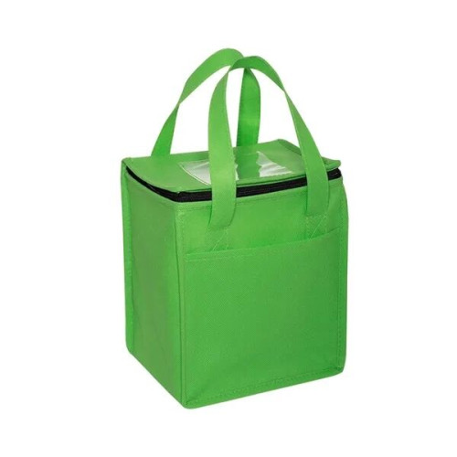 Non-Woven Cubic Lunch Cooler Bag With ID Slot