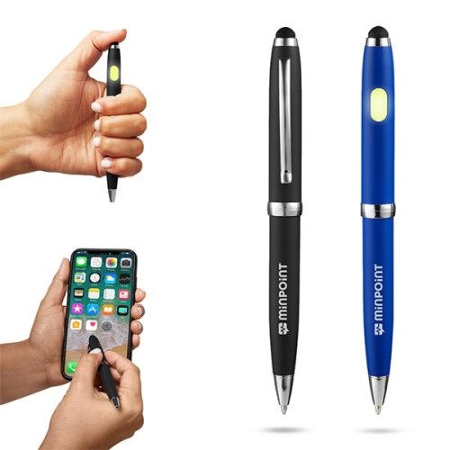 Metallic COB Ballpen with Stylus