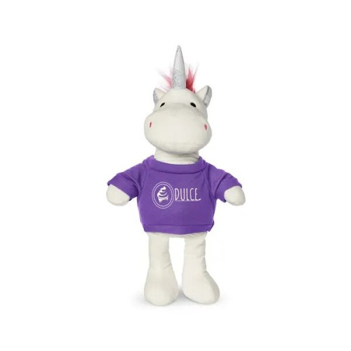 8.5" Plush Unicorn With T-Shirt