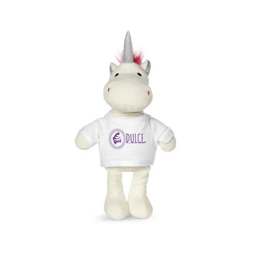8.5" Plush Unicorn With T-Shirt