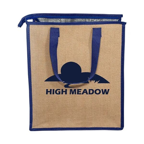Jute Lunch Cooler Tote Bag