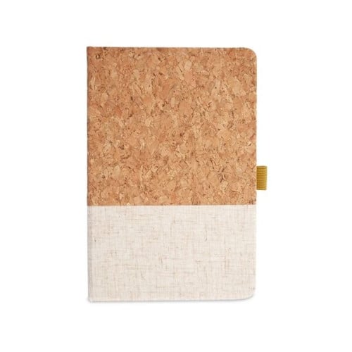 Cork And Heathered Fabric Hardcover Journal 5....