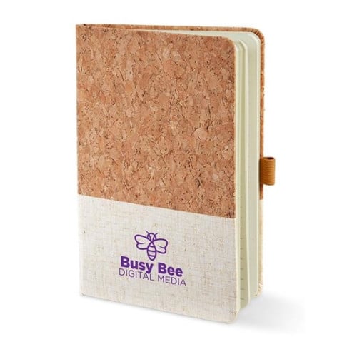 Cork And Heathered Fabric Hardcover Journal 5....