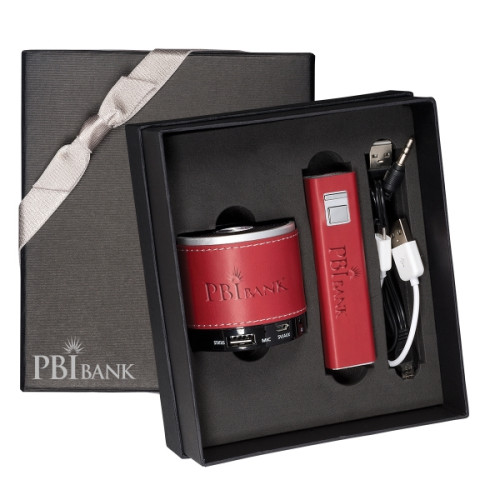 Tuscany™ Power Bank and Wireless Speaker Gift Set