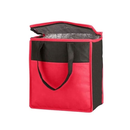 Two-Tone Flat Top Insulated Non-Woven Shopping Tote Bag