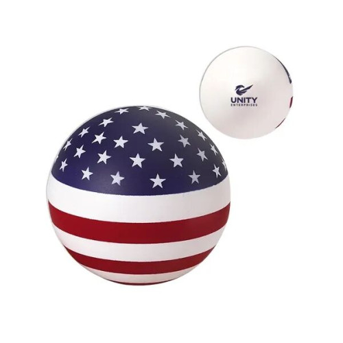 Stars and Stripes Patriotic Round Stress Ball.
