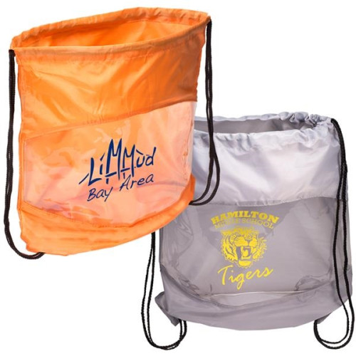 Clear-View Drawstring Bag