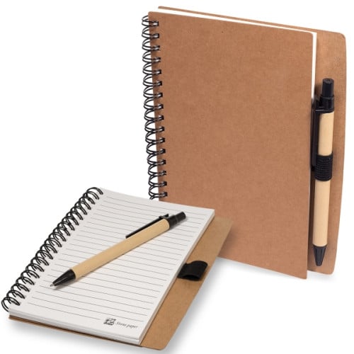 Stone Paper Spiral Notebook with Pen Combo