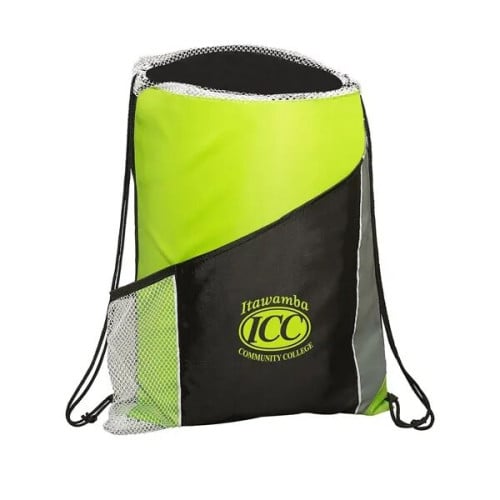 Sprint Angled Drawstring Sports Bag With Pockets