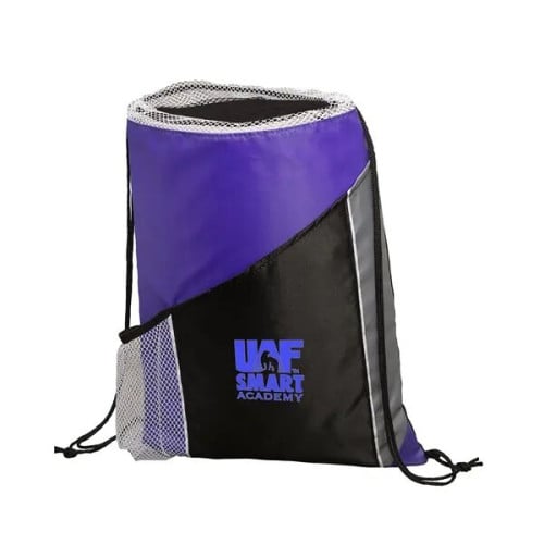 Sprint Angled Drawstring Sports Bag With Pockets