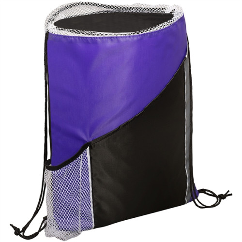 Sprint Angled Drawstring Sports Bag With Pockets