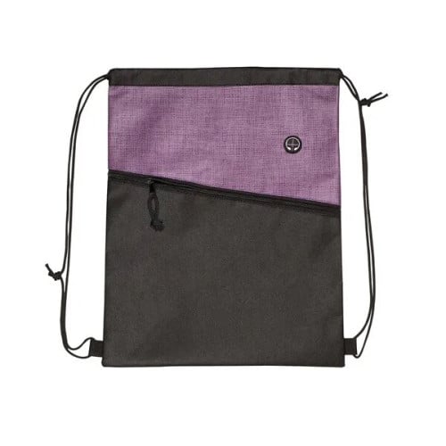 Tonal Heathered Non-Woven Drawstring Backpack