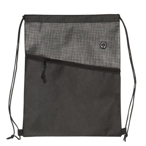 Tonal Heathered Non-Woven Drawstring Backpack