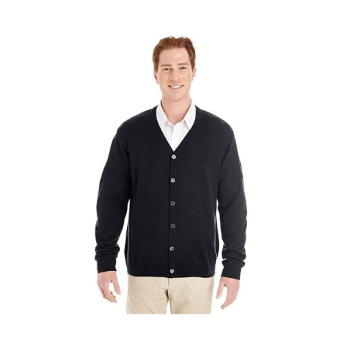 Harriton® Men's Pilbloc™ V-Neck Button Cardigan Sweater