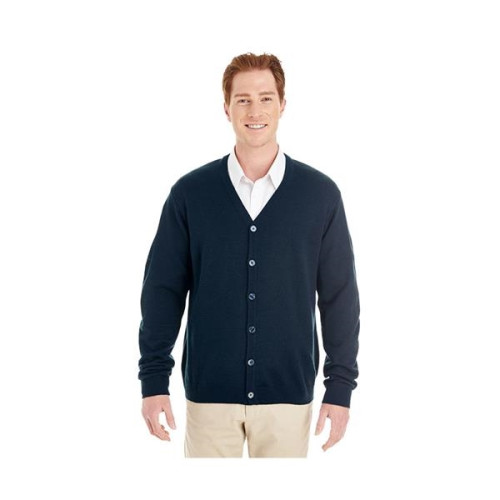 Harriton® Men's Pilbloc™ V-Neck Button Cardigan Sweater